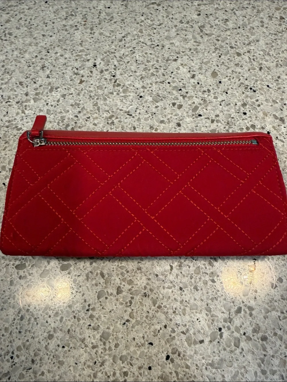 Vera Bradley Red Quilted Fold-Over Wallet NWOT